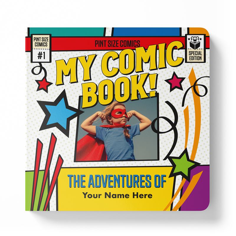 Personalized My Comic Board Book: Create a Superhero Book