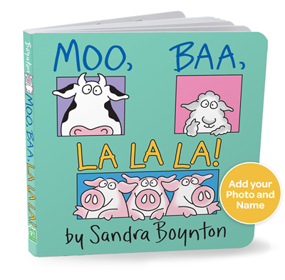Moo, Baa, La La La! Personalized Board Book
