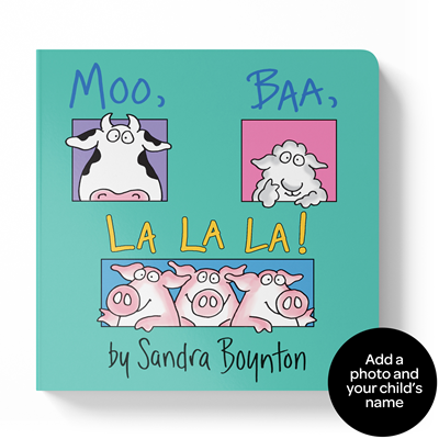 Moo, Baa, La La La! Personalized Board Book