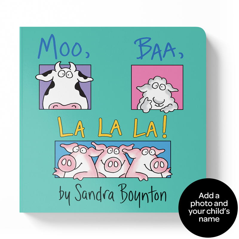 Personalized Sandra Boynton Moo Baa La La La Board Book